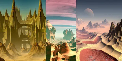 Science Fiction Landscapes generated by dalle