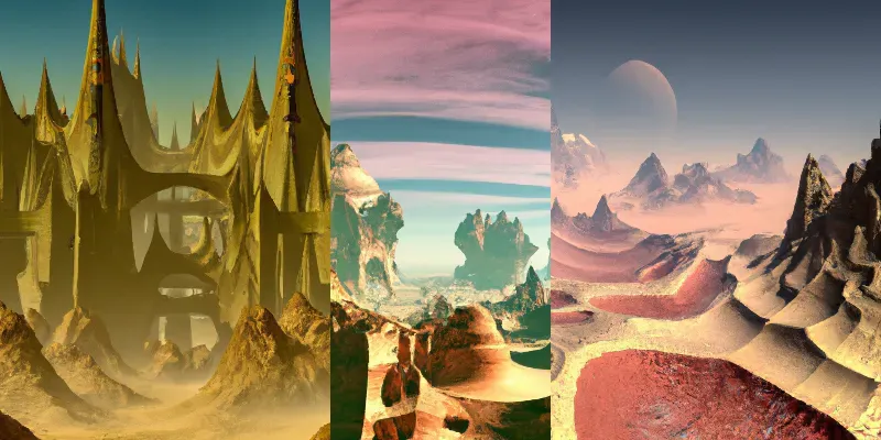 Science Fiction Landscapes generated by undefined