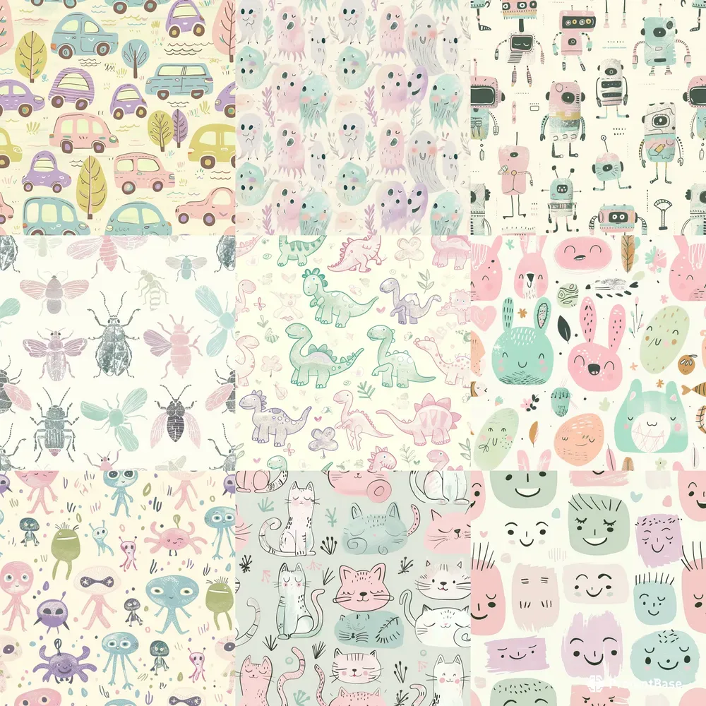 Whimsical Seamless Patterns