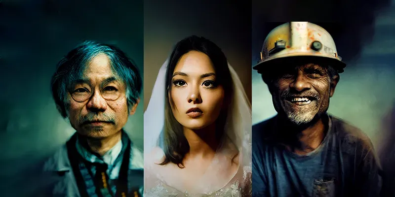 Realistic Portraits generated by undefined