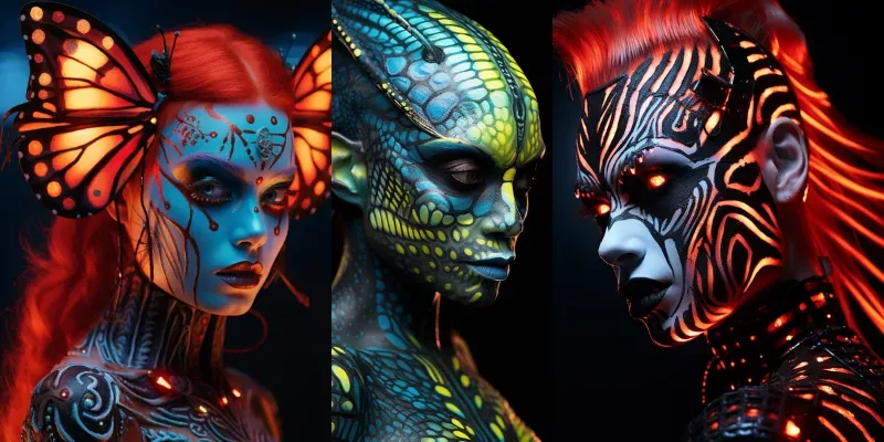 Glowing Face Paints generated by undefined