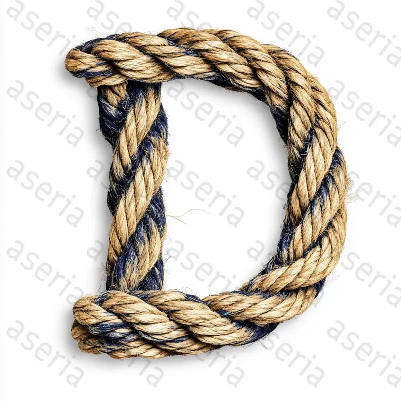 Letters Made Of Maritime Ropes Midjourney Prompt | PromptBase