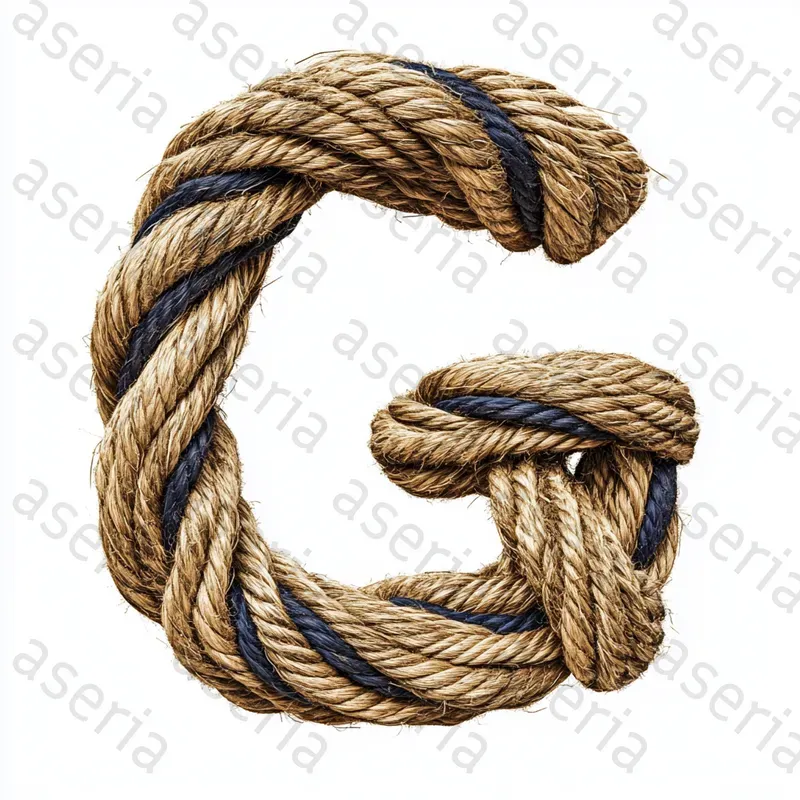 Letters Made Of Maritime Ropes Midjourney Prompt | PromptBase