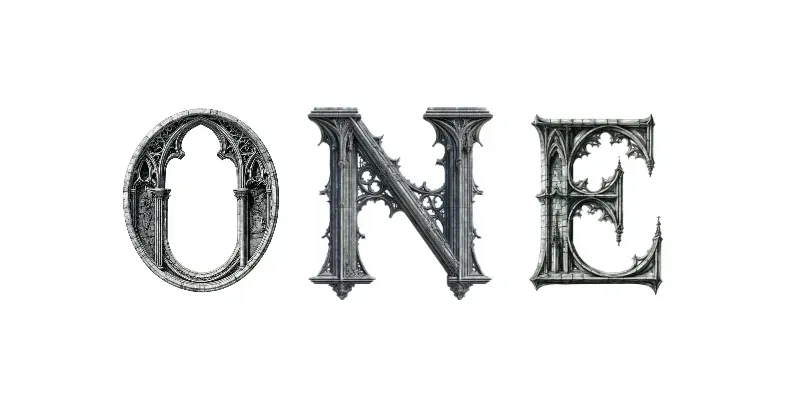 Gothic Architecture Letters generated by undefined