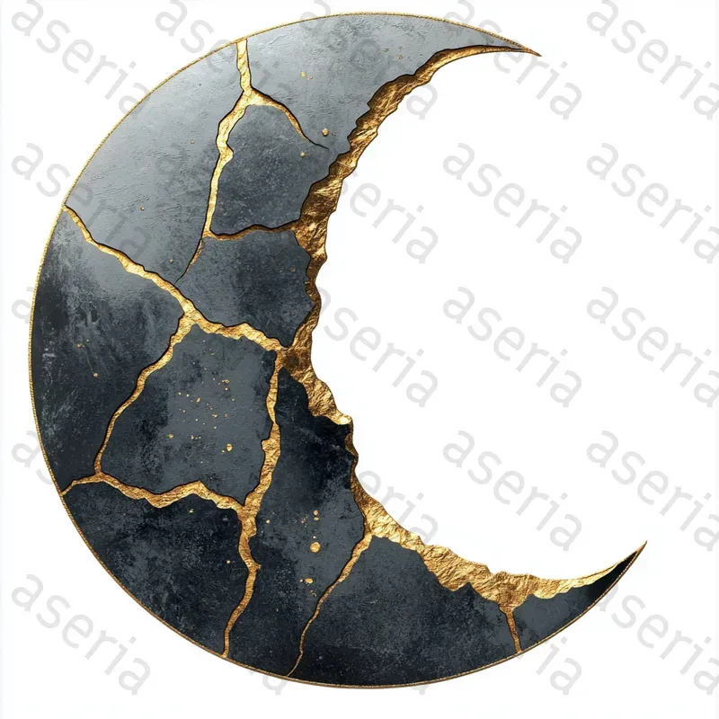 Japanese Kintsugi Clip Art On White