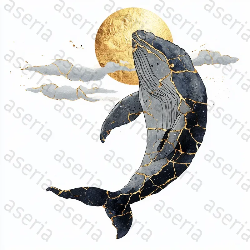 Japanese Kintsugi Clip Art On White