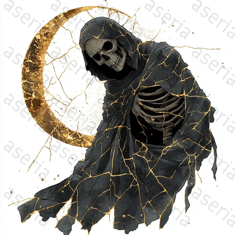 Japanese Kintsugi Clip Art On White
