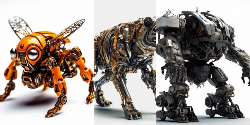 Detailed Mecha Robots Pictures generated by undefined