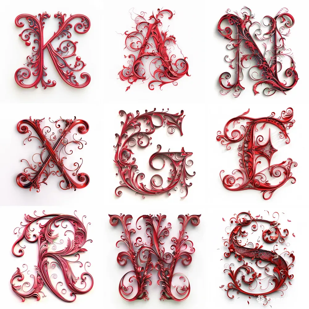 Swirls And Filigree Letters