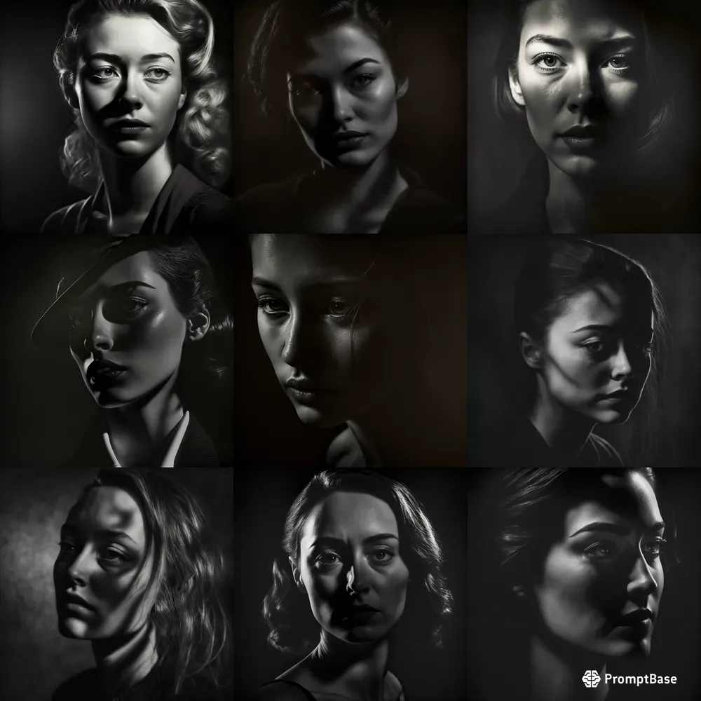 Film Noir Portraits Of Women
