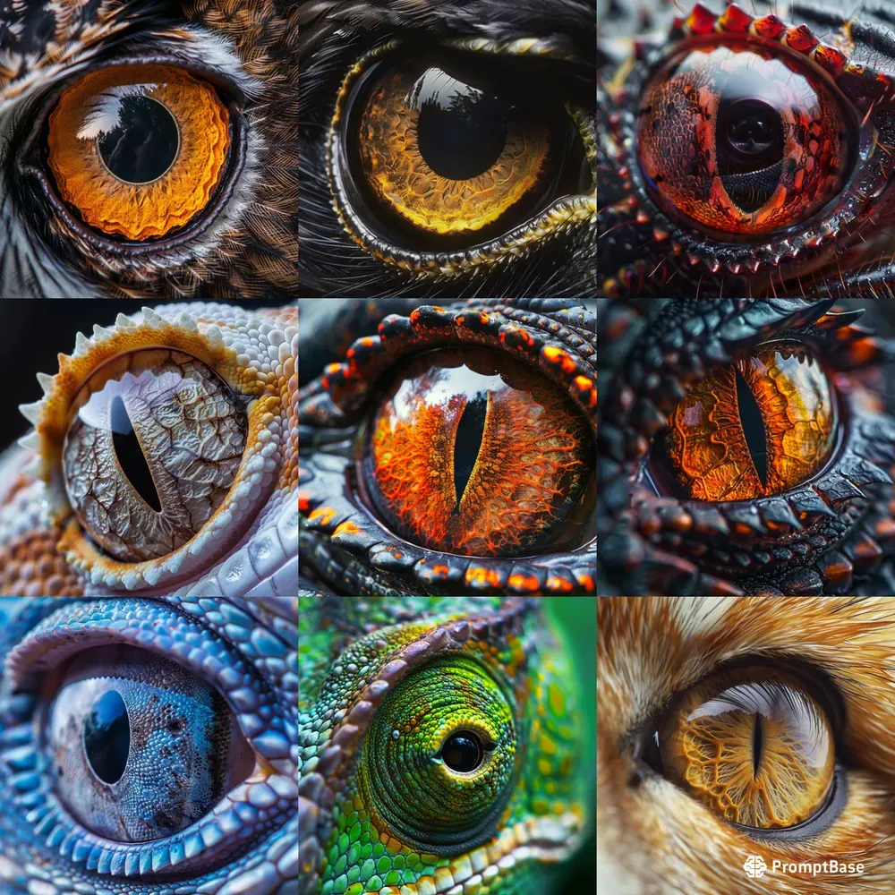 Realistic Animal Eye Macro Photos