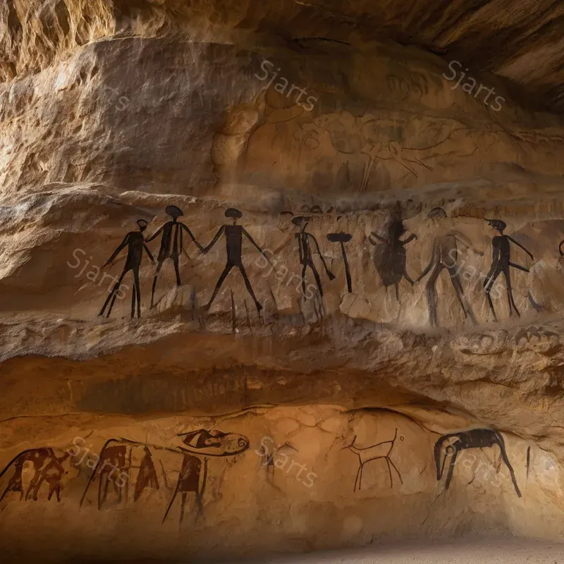 Prehistoric Ancient Cave Art Stock Image