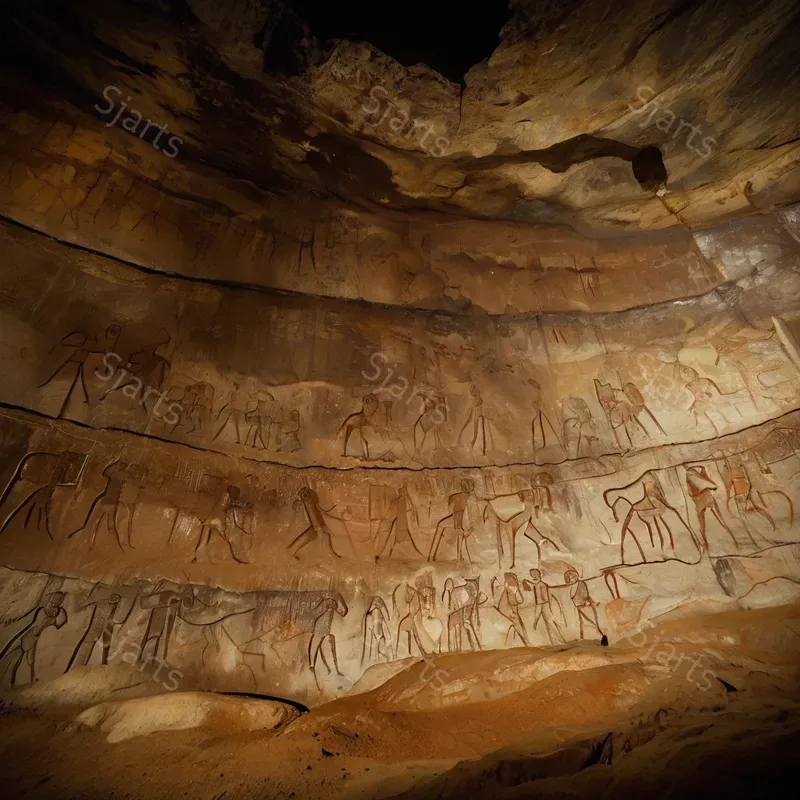 Prehistoric Ancient Cave Art Stock Image