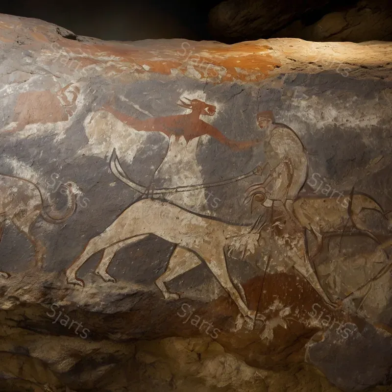 Prehistoric Ancient Cave Art Stock Image