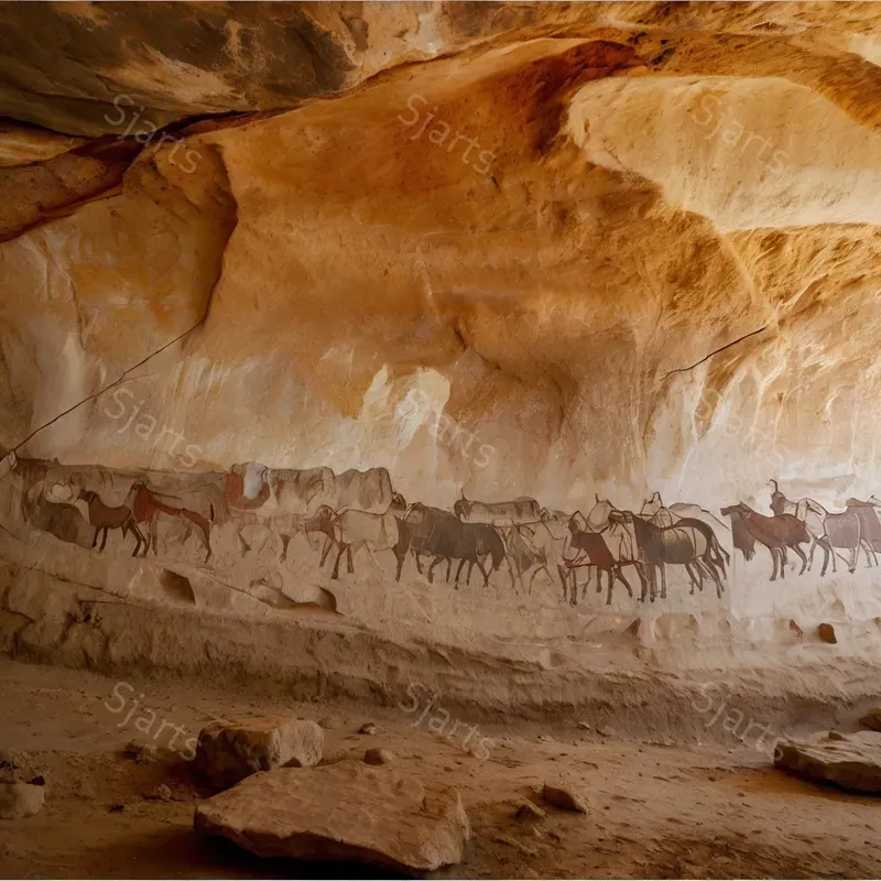 Prehistoric Ancient Cave Art Stock Image