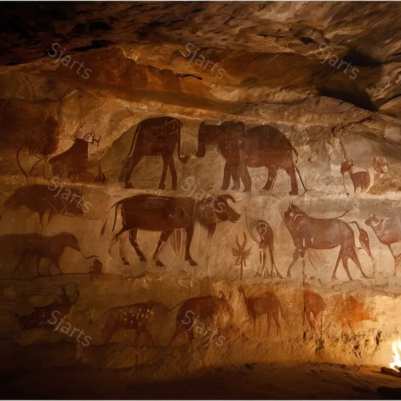 Prehistoric Ancient Cave Art Stock Image