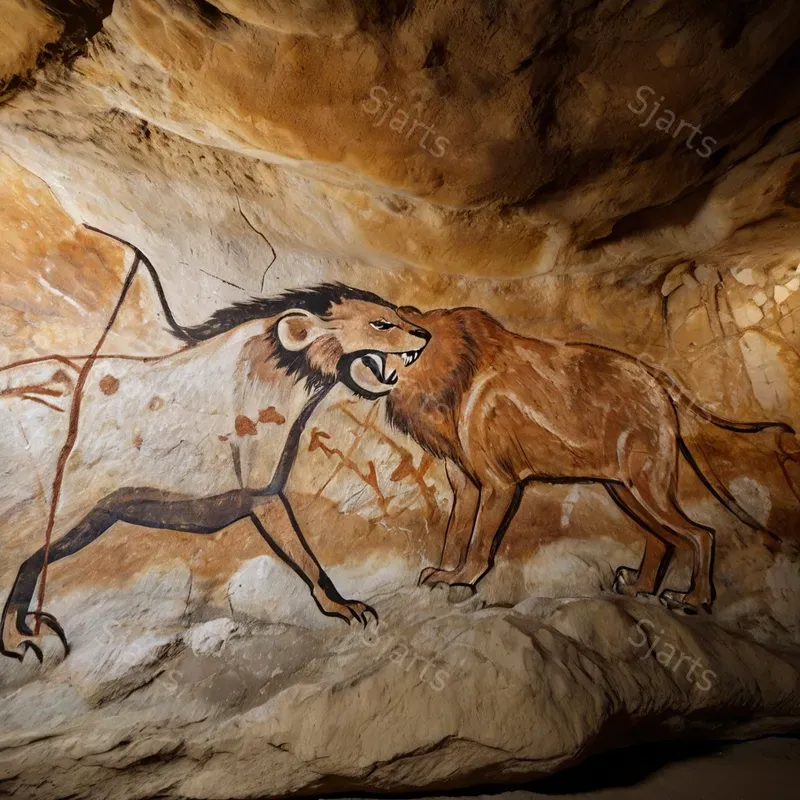 Prehistoric Ancient Cave Art Stock Image