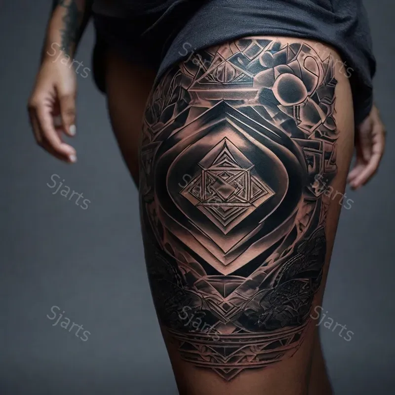 Intricate Geometric Ink Tattoo Designs