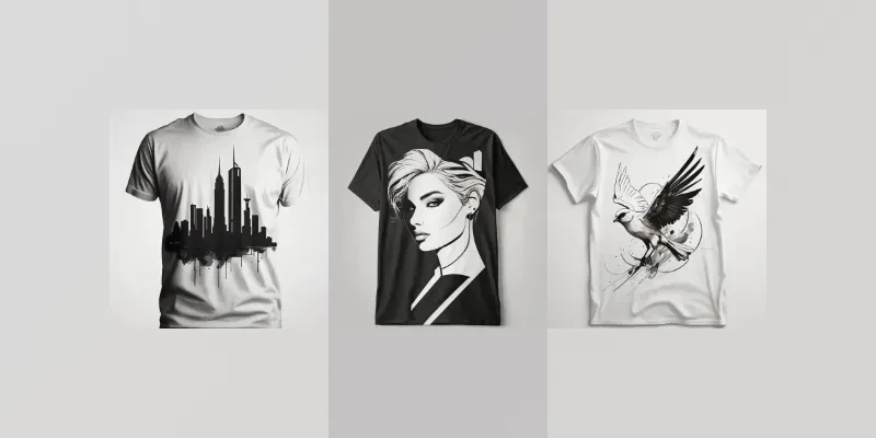 Black White Precision Tshirt Designs generated by undefined