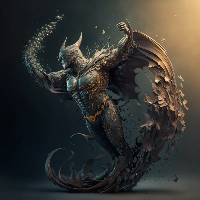 Characters Dissolving Into Liquid