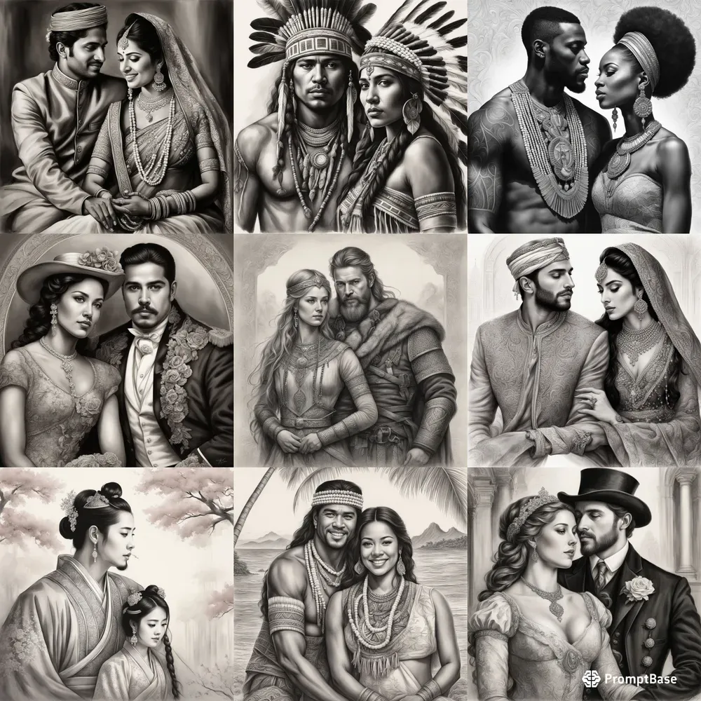 Pencil Sketches Of Cultural Splendor