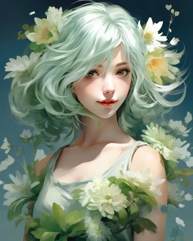 Anime Characters With Flowers