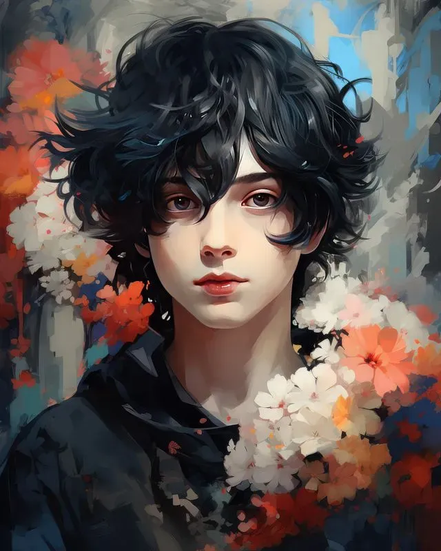 Anime Characters With Flowers