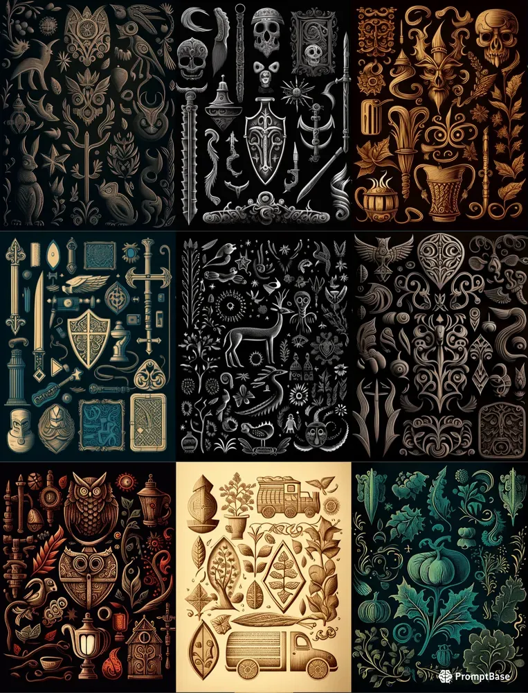 Medieval Middle Ages Style Patterns