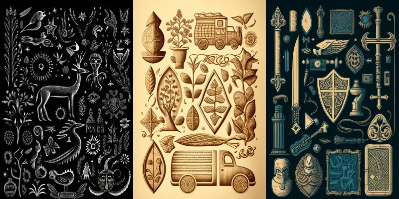 Medieval Middle Ages Style Patterns generated by undefined