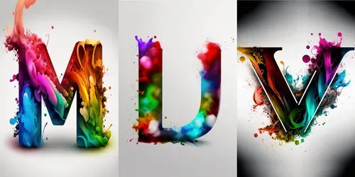 Vibrant Alphabet Letters Logos generated by midjourney
