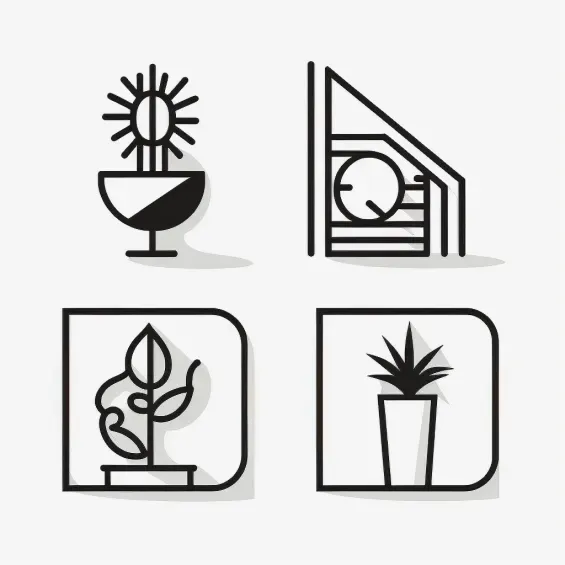 Icons Black And White Or Colors