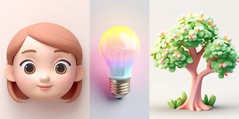 3D Cute Clay Icons generated by undefined