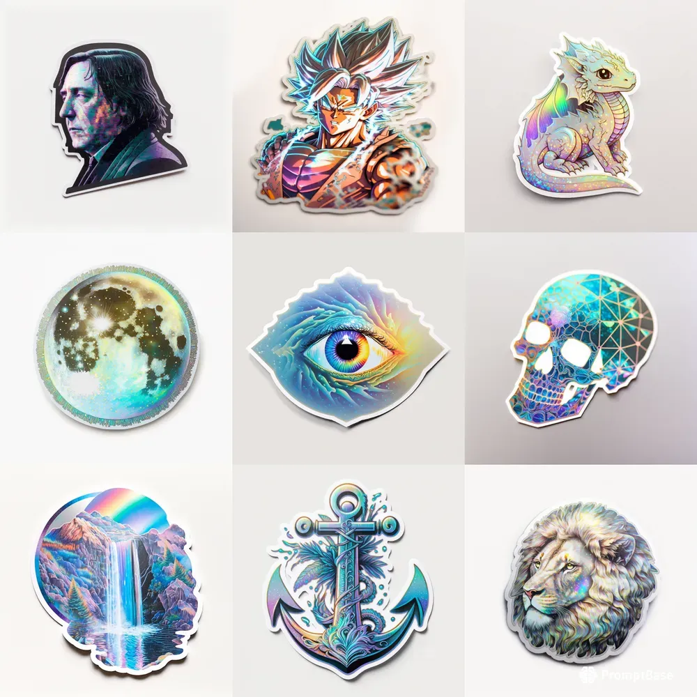 Holographic Sticker Designs