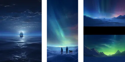 Auroras Embrace Sky Spectacles generated by midjourney