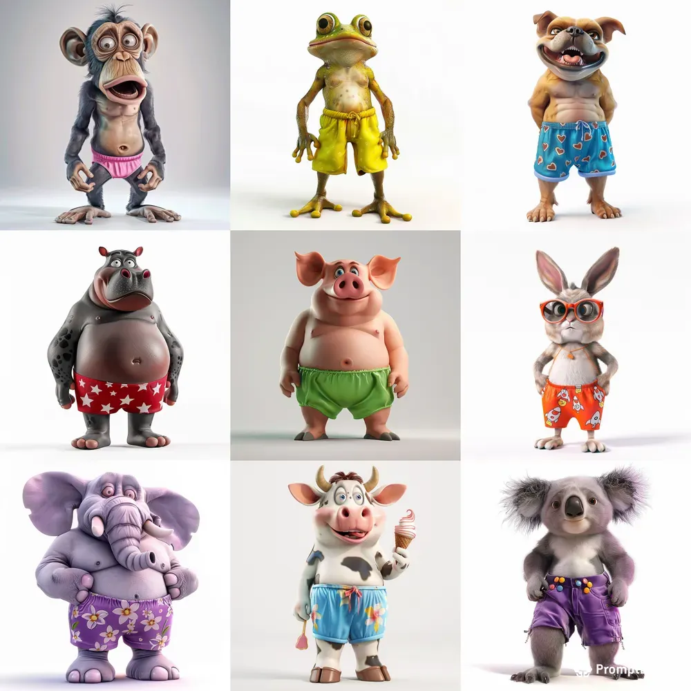 Silly Animals In Boxer Shorts