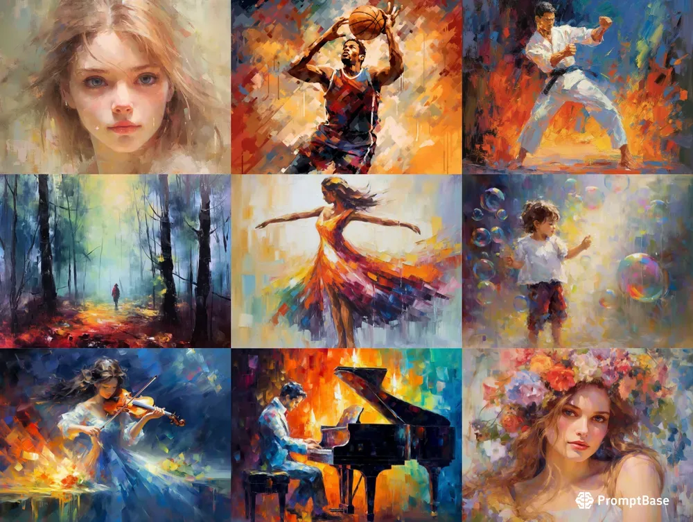 Ethereal Figures In Impressionist Style