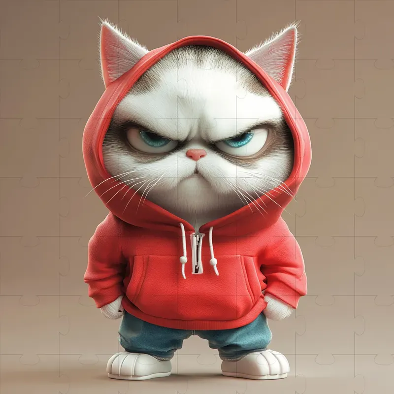 Grumpy Cartoon Animals In Streetwears