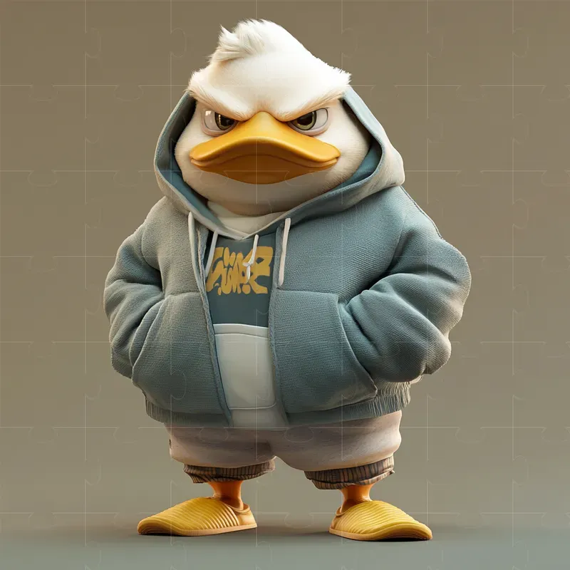 Grumpy Cartoon Animals In Streetwears