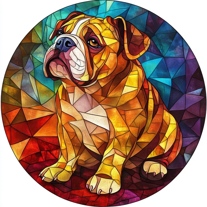 Stained Glass Menagerie Dogs