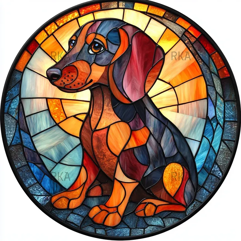 Stained Glass Menagerie Dogs