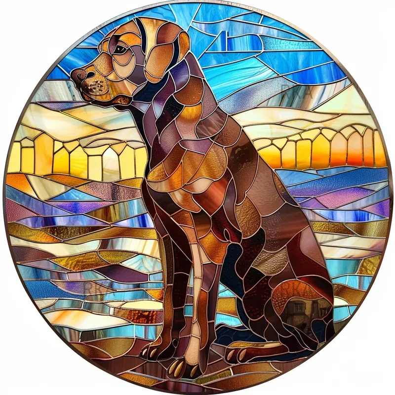 Stained Glass Menagerie Dogs