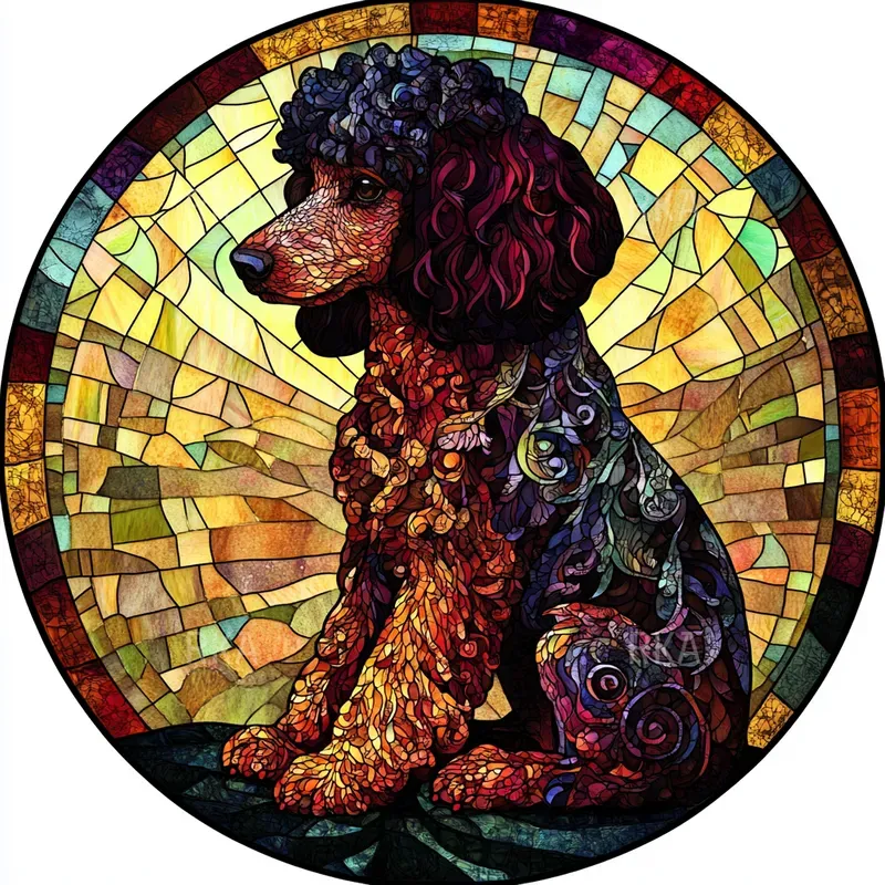 Stained Glass Menagerie Dogs