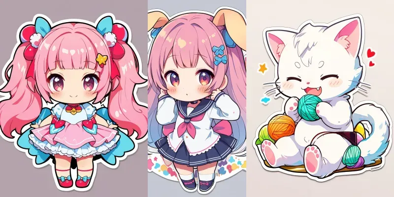 Cute Style Sticker generated by undefined