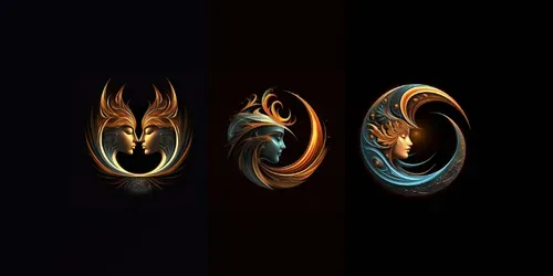 Gold Face Logo Designs generated by midjourney