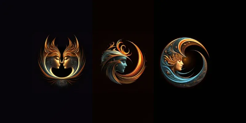 Gold Face Logo Designs