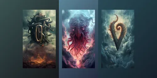 Abyss Monster Book Covers generated by midjourney