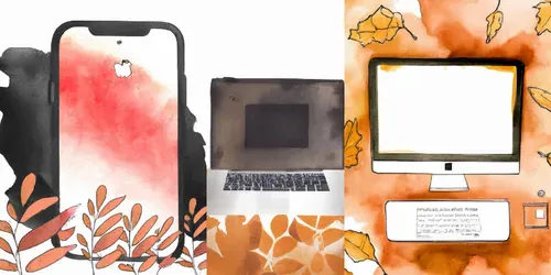 Watercolor Technology Devices generated by dalle