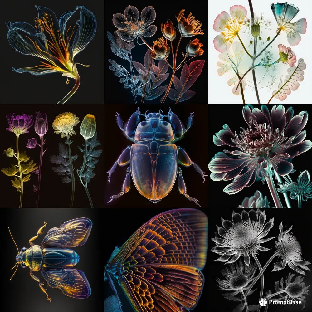 Xray Watercolor Nature Illustrations