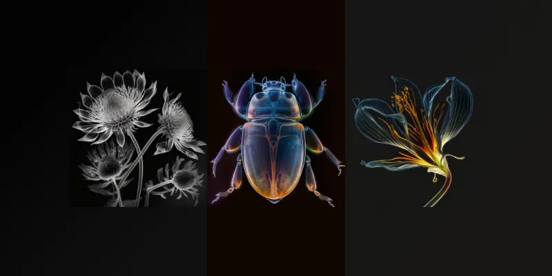 Xray Watercolor Nature Illustrations generated by undefined