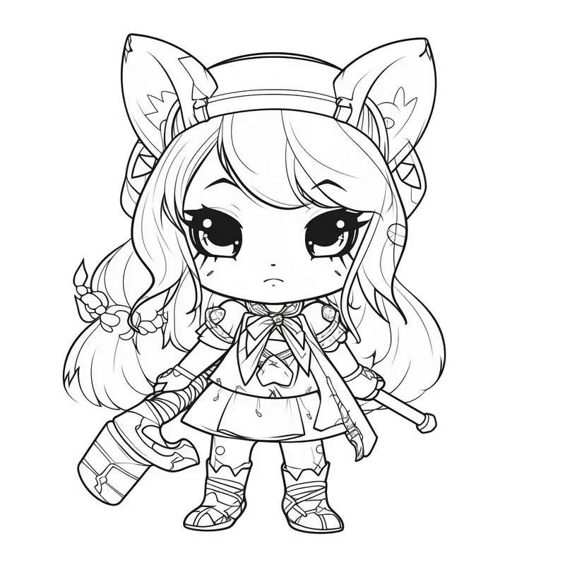 Chibi Anime Coloring Pages